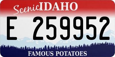 ID license plate E259952