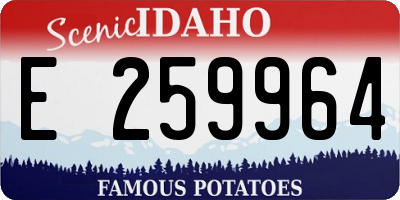 ID license plate E259964