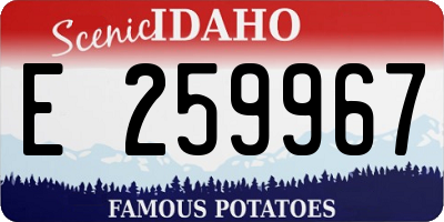 ID license plate E259967