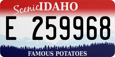 ID license plate E259968