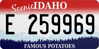 ID license plate E259969