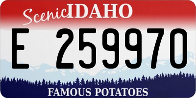 ID license plate E259970