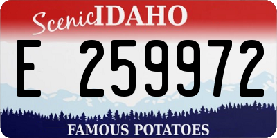 ID license plate E259972