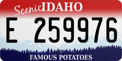 ID license plate E259976
