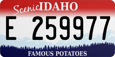 ID license plate E259977