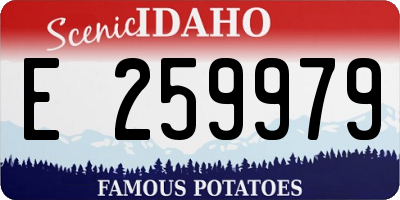 ID license plate E259979
