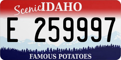 ID license plate E259997