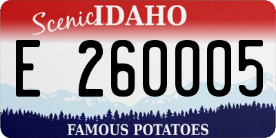 ID license plate E260005