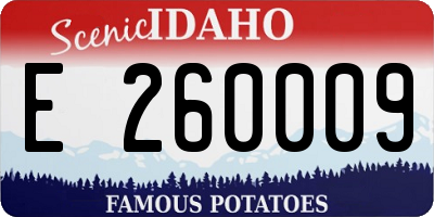 ID license plate E260009