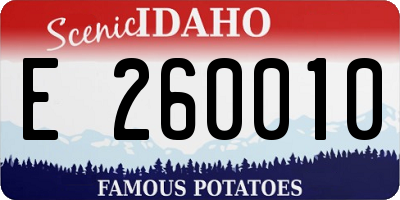 ID license plate E260010
