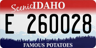 ID license plate E260028