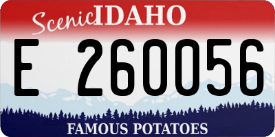 ID license plate E260056