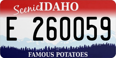 ID license plate E260059