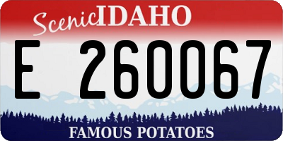 ID license plate E260067