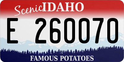 ID license plate E260070