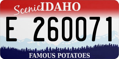 ID license plate E260071