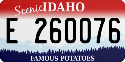 ID license plate E260076