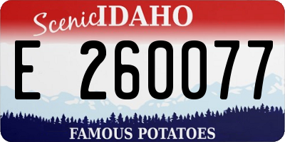 ID license plate E260077