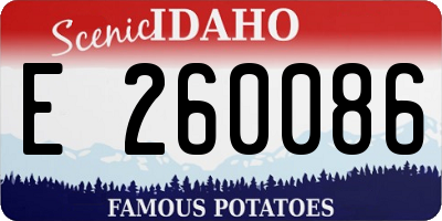 ID license plate E260086