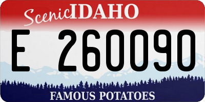ID license plate E260090