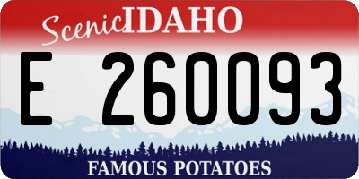 ID license plate E260093