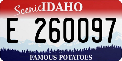 ID license plate E260097