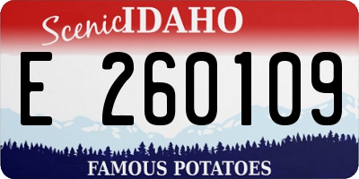 ID license plate E260109