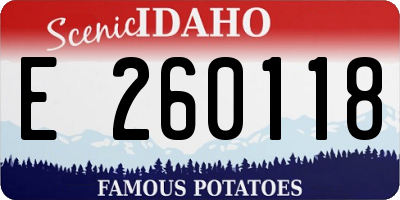 ID license plate E260118