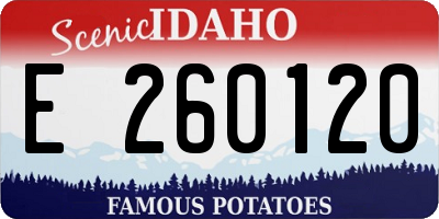 ID license plate E260120