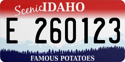 ID license plate E260123