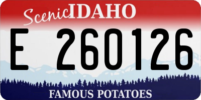 ID license plate E260126