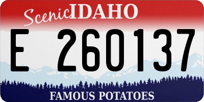 ID license plate E260137