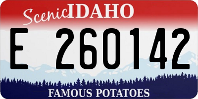 ID license plate E260142