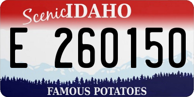 ID license plate E260150