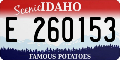 ID license plate E260153