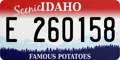 ID license plate E260158