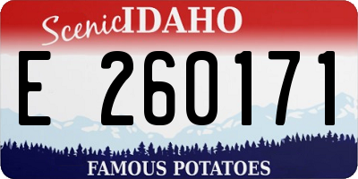 ID license plate E260171