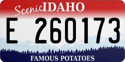 ID license plate E260173