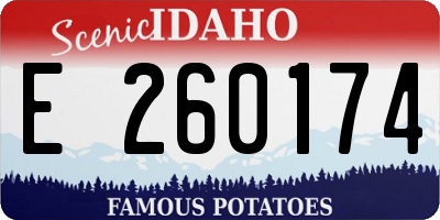 ID license plate E260174