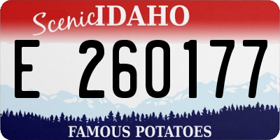 ID license plate E260177