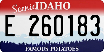 ID license plate E260183