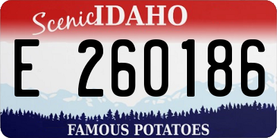 ID license plate E260186