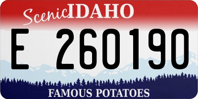 ID license plate E260190