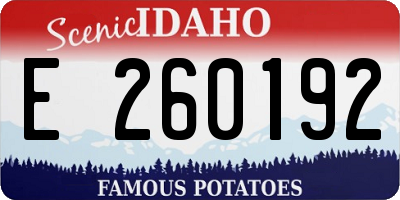 ID license plate E260192