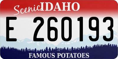 ID license plate E260193