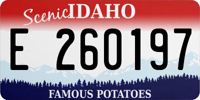 ID license plate E260197