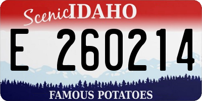 ID license plate E260214