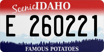 ID license plate E260221