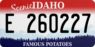 ID license plate E260227