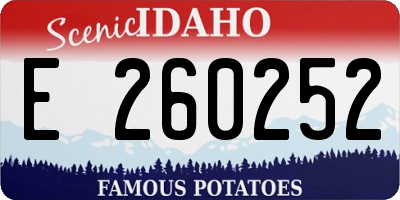ID license plate E260252